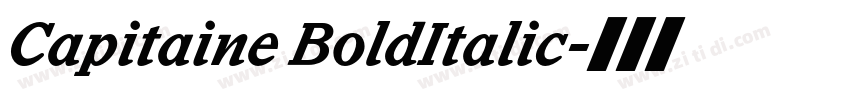 Capitaine BoldItalic字体转换